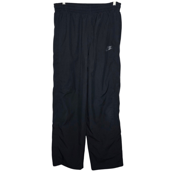 Nike Windbreaker‎ Track Pants Lined Black Zipper Ankle Men's Size Medium M - Picture 1 of 6